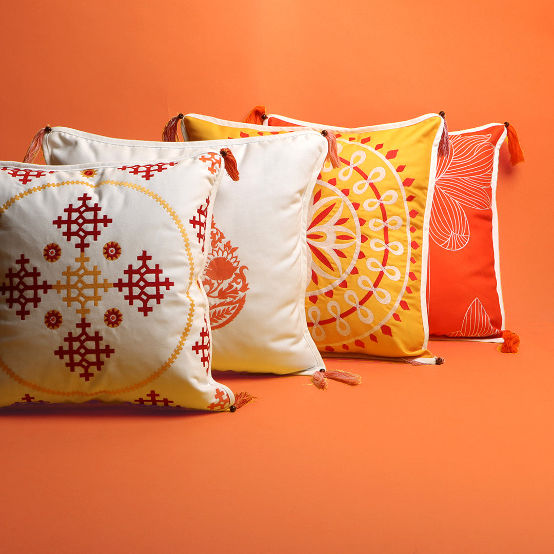 Antrang - Set of 4 Embroidered Cushion Cover#6