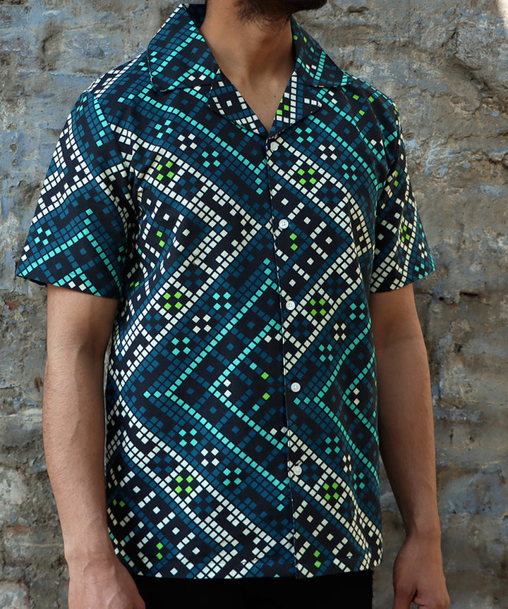 Mosaic Cuban Collar Shirt#4